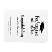 Magnet Flexible Par aspera ad astra Latin Congrat Graduation Cap (Horizontal)