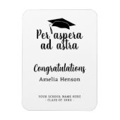 Magnet Flexible Par aspera ad astra Latin Congrat Graduation Cap (Vertical)