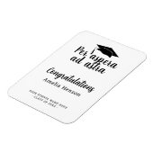 Magnet Flexible Par aspera ad astra Latin Congrat Graduation Cap (Côté Gauche)