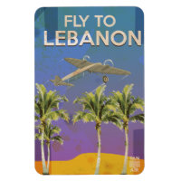 Par Avion Pour le Liban Affiche de voyage vintage