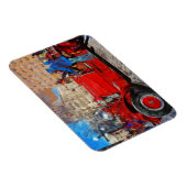 Magnet Flexible Parading Antique Fire Truck Impressionnisme Abstra (Côté Droit)