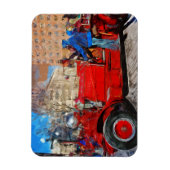 Magnet Flexible Parading Antique Fire Truck Impressionnisme Abstra (Vertical)