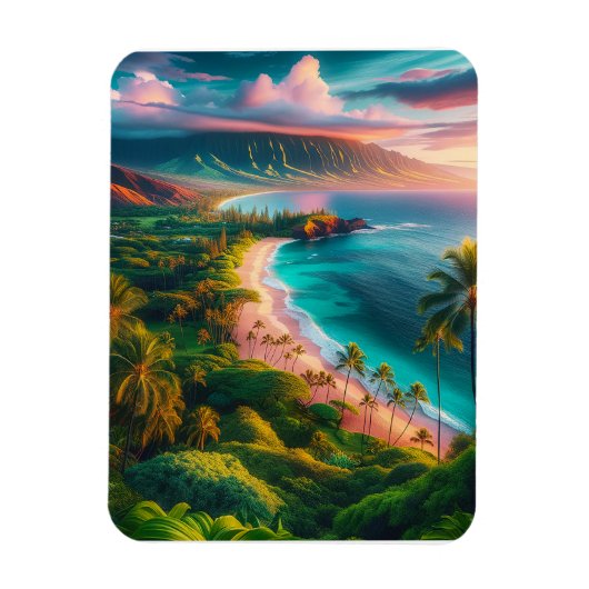 Magnet Flexible Paradis tropical de l'île de Maui (Vertical)
