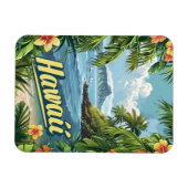 Magnet Flexible Paradis tropical : la floraison côtière d'Hawaï (Horizontal)