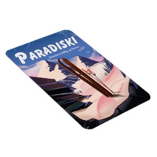 Magnet Flexible Paradiski Vallée de la Tarentaise, France, Affiche