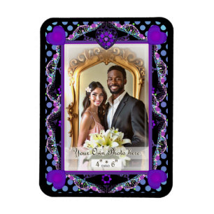 Magnet Flexible Parapluie violet & coeurs .7