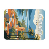 Magnet Flexible Paraty Brésil Travel Art Vintage (Horizontal)