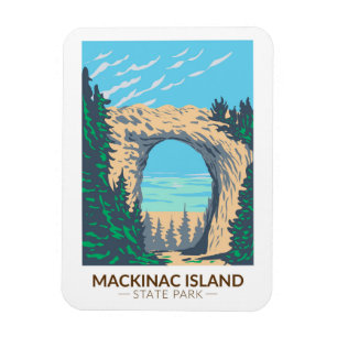 Magnet Flexible Parc d'état de Mackinac Island Michigan Arch Rock