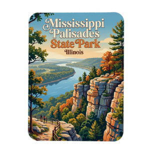 Magnet Flexible Parc d'État des Falaises du Mississippi Illinois