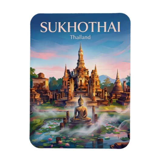 Magnet Flexible Parc historique de Sukhothaï Thaïlande (Vertical)