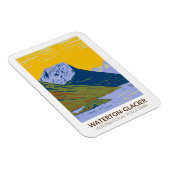 Magnet Flexible Parc international de la paix Waterton-Glacier Vin (Côté Droit)