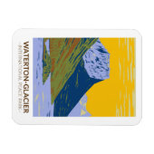 Magnet Flexible Parc international de la paix Waterton-Glacier Vin (Horizontal)