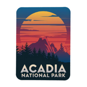Magnet Flexible Parc national Acadia Coucher de soleil du Maine