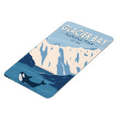 Magnet Flexible Parc national de Glacier Bay Alaska Orca Art Vinta (Côté Gauche)