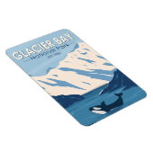 Magnet Flexible Parc national de Glacier Bay Alaska Orca Art Vinta (Côté Droit)