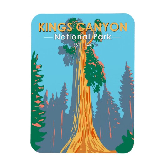 Magnet Flexible Parc national de Kings Canyon General Grant Tree (Vertical)
