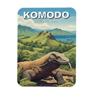 Magnet Flexible Parc national de Komodo Dragon Indonésie