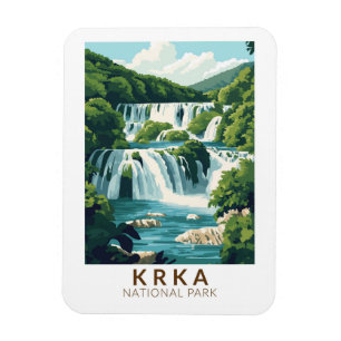 Magnet Flexible Parc national de Krka Croatie Illustration Art de