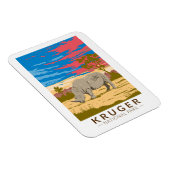 Magnet Flexible Parc national de Kruger Rhinoceros blancs Art de v (Côté Droit)