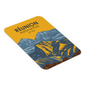 Magnet Flexible Parc national de la Réunion Vintage (Côté Droit)
