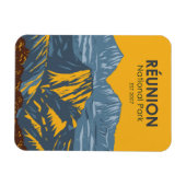 Magnet Flexible Parc national de la Réunion Vintage (Horizontal)