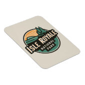 Magnet Flexible Parc national de l'Isle Royale Emblem Voyage Rétro (Côté Droit)