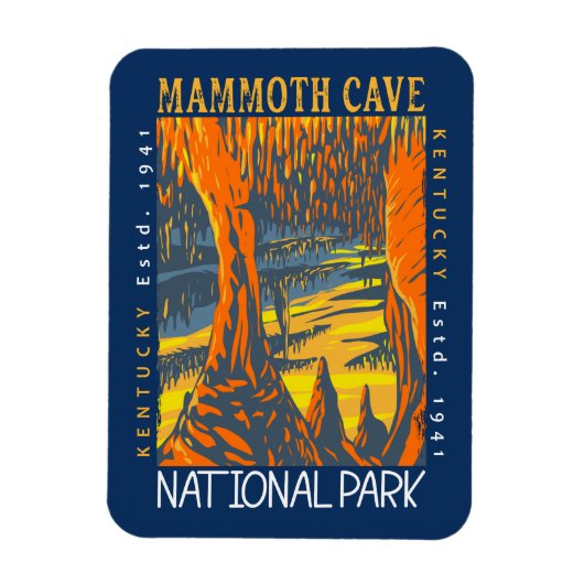 Magnet Flexible Parc national de Mammoth Cave Kentucky désorganisé (Vertical)