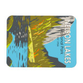 Magnet Flexible Parc national de Nelson Lakes Nouvelle-Zélande Vin (Horizontal)