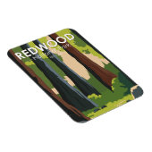 Magnet Flexible Parc national de Redwood Minimal Vintage (Côté Droit)