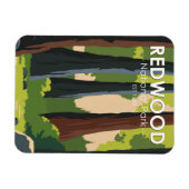 Magnet Flexible Parc national de Redwood Minimal Vintage (Horizontal)