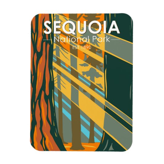 Magnet Flexible Parc national de Sequoia Sequoia Arbres géants (Vertical)
