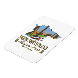 Magnet Flexible Parc national de Suisse saxonne Allemagne carte