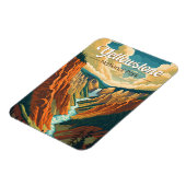 Magnet Flexible Parc national de Yellowstone Grand Canyon Art rétr (Côté Gauche)