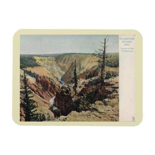 Magnet Flexible Parc national de Yellowstone, Vintage (Horizontal)
