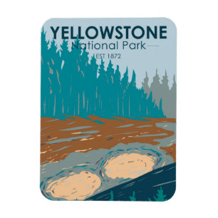 Magnet Flexible Parc national de Yellowstone Volcano de boue Vinta