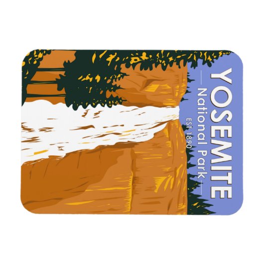 Magnet Flexible Parc national de Yosemite Nevada Falls Californie (Horizontal)