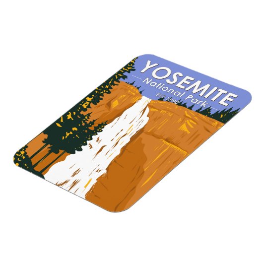 Magnet Flexible Parc national de Yosemite Nevada Falls Californie (Côté Gauche)