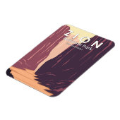 Magnet Flexible Parc National De Zion Le Narrows Retro (Côté Gauche)