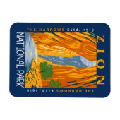 Magnet Flexible Parc National De Zion Utah Les Étroits Distangés (Horizontal)