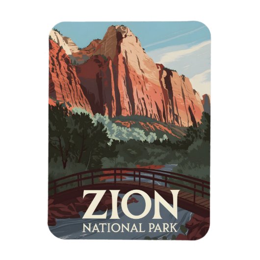 Magnet Flexible Parc national de Zion vintage (Vertical)