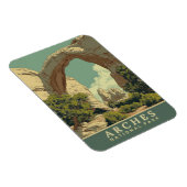 Magnet Flexible Parc national des Arches de style rétro animé (Côté Droit)