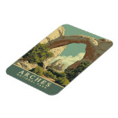 Magnet Flexible Parc national des Arches de style rétro animé (Côté Gauche)