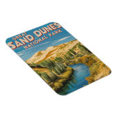 Magnet Flexible Parc national des Dunes de sable Great Sand Retro (Côté Droit)