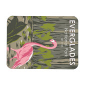 Magnet Flexible Parc national des Everglades Floride Flamant rose  (Horizontal)
