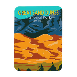 Magnet Flexible Parc national des Great Sand Dunes Colorado Vintag