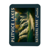 Magnet Flexible Parc national des Lacs Plitvice Croatie Aquarelle (Vertical)