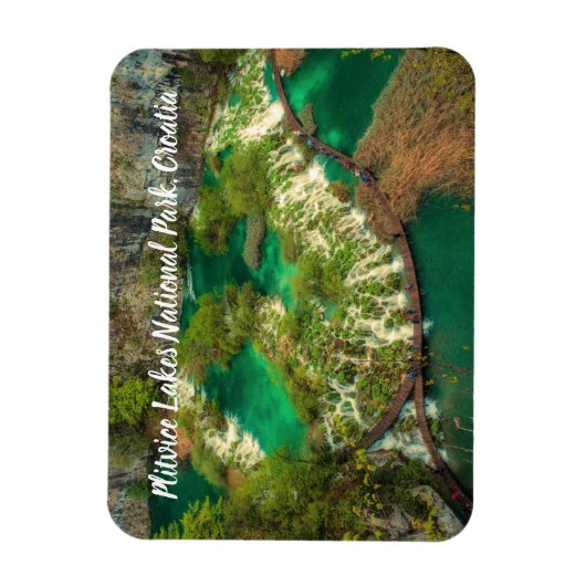 Magnet Flexible Parc national des Lacs Plitvice Croatie stylisé (Vertical)