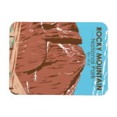 Magnet Flexible Parc national des Rocheuses Colorado Longs Peak (Horizontal)