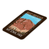 Magnet Flexible Parc national des Rocheuses Longs pic en état de d (Côté Gauche)