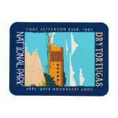 Magnet Flexible Parc national des Tortugas à sec Floride Fort Jeff (Horizontal)